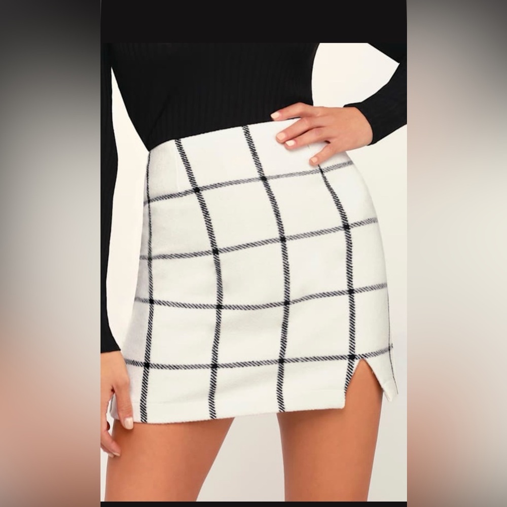 Lulus Plaid Mini Skirt
